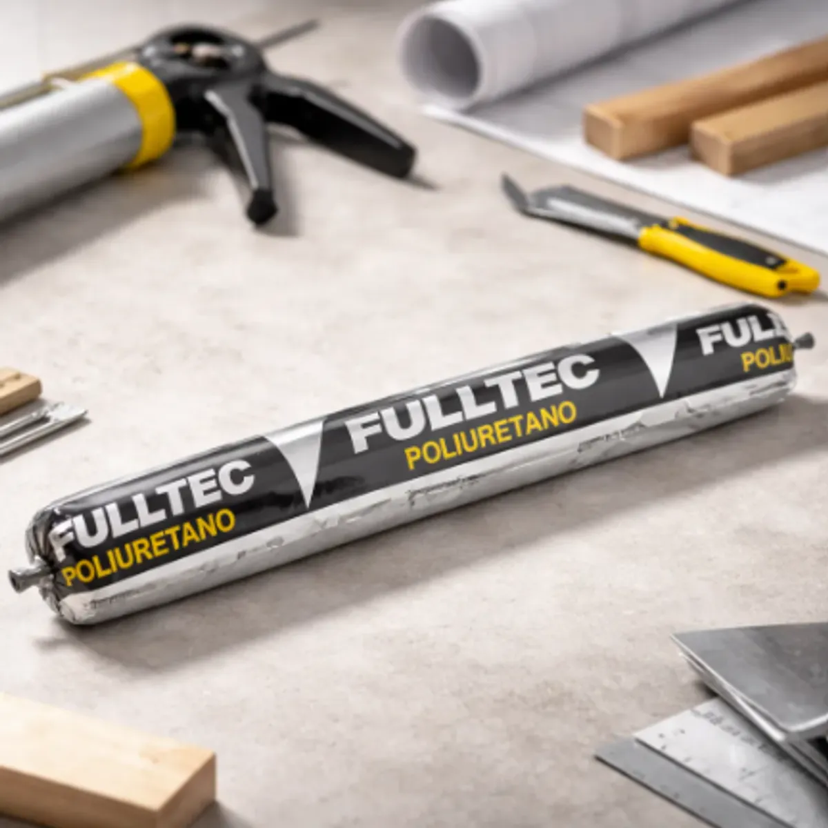FULLTEC - Sellador de Poliuretano Gris 600 Ml. Fulltec