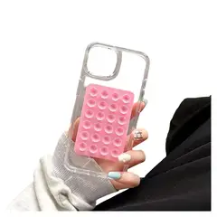GENERICO - Soporte Silicona Con Ventosa Para Carcasa-celular-Rosado