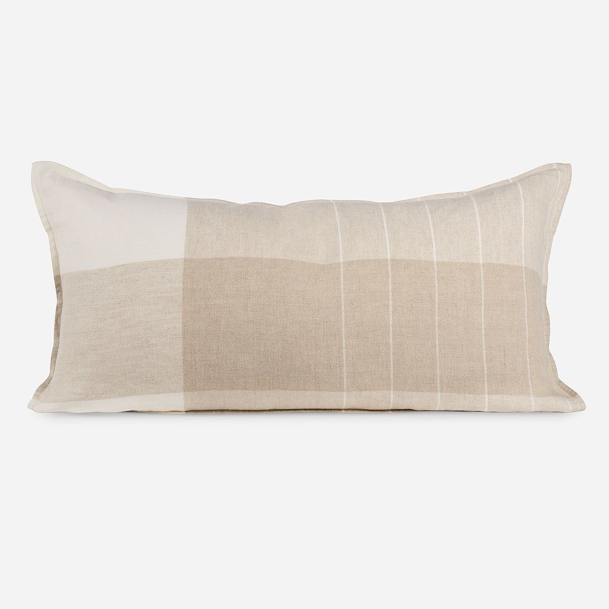 ROSEN - Cojín Lino Vigo 85 x 45 cm Líneas Beige
