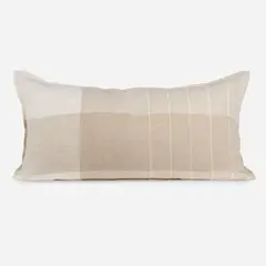ROSEN - Cojín Lino Vigo 85 x 45 cm Líneas Beige