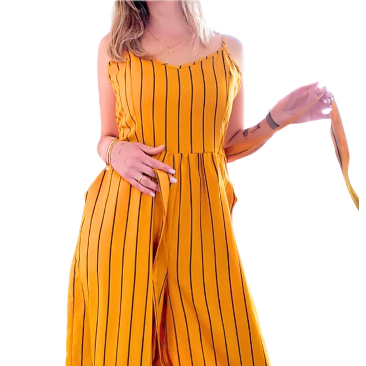 LIKE SHOP - Enterito Mujer Largo Recto Liviano Lineas Primavera Verano 3235