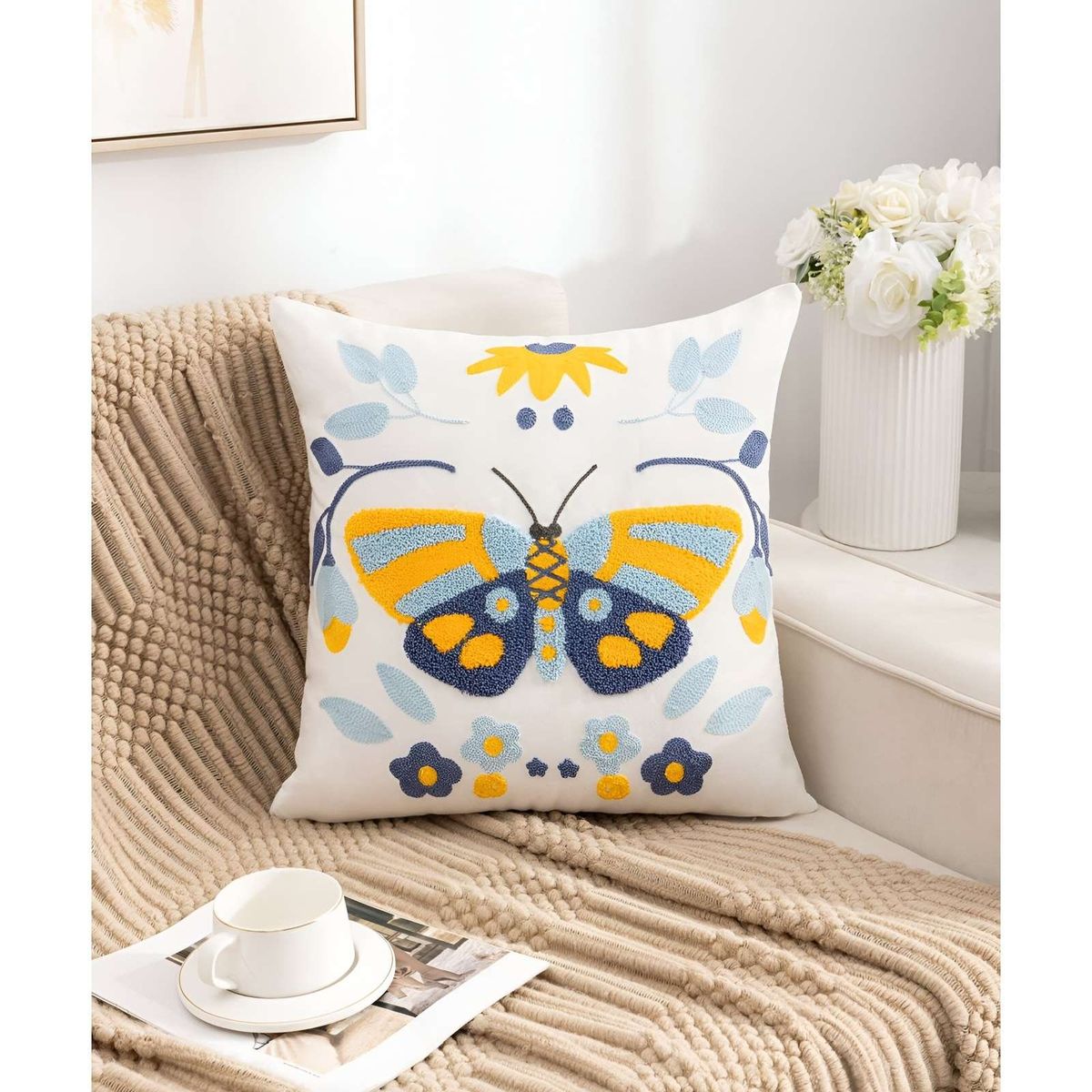 GENERICO - SET DE 6 FUNDAS BORDADAS 45x45 C59