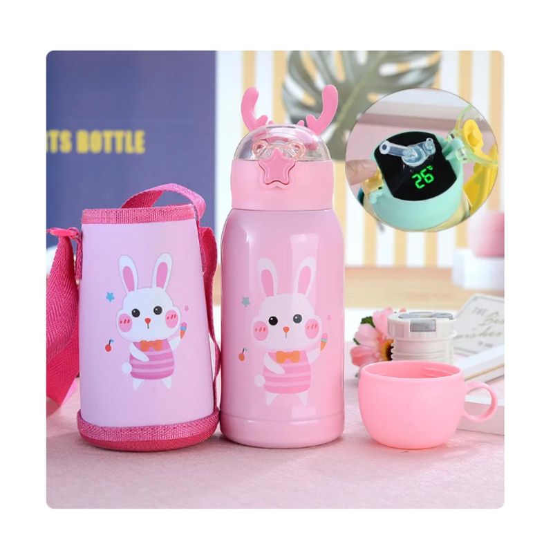 GENERICO - Botella De Agua Portatil 500ml Conejito Kawaii Rosa Infantil