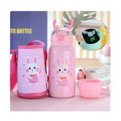 GENERICO - Botella De Agua Portatil 500ml Conejito Kawaii Rosa Infantil