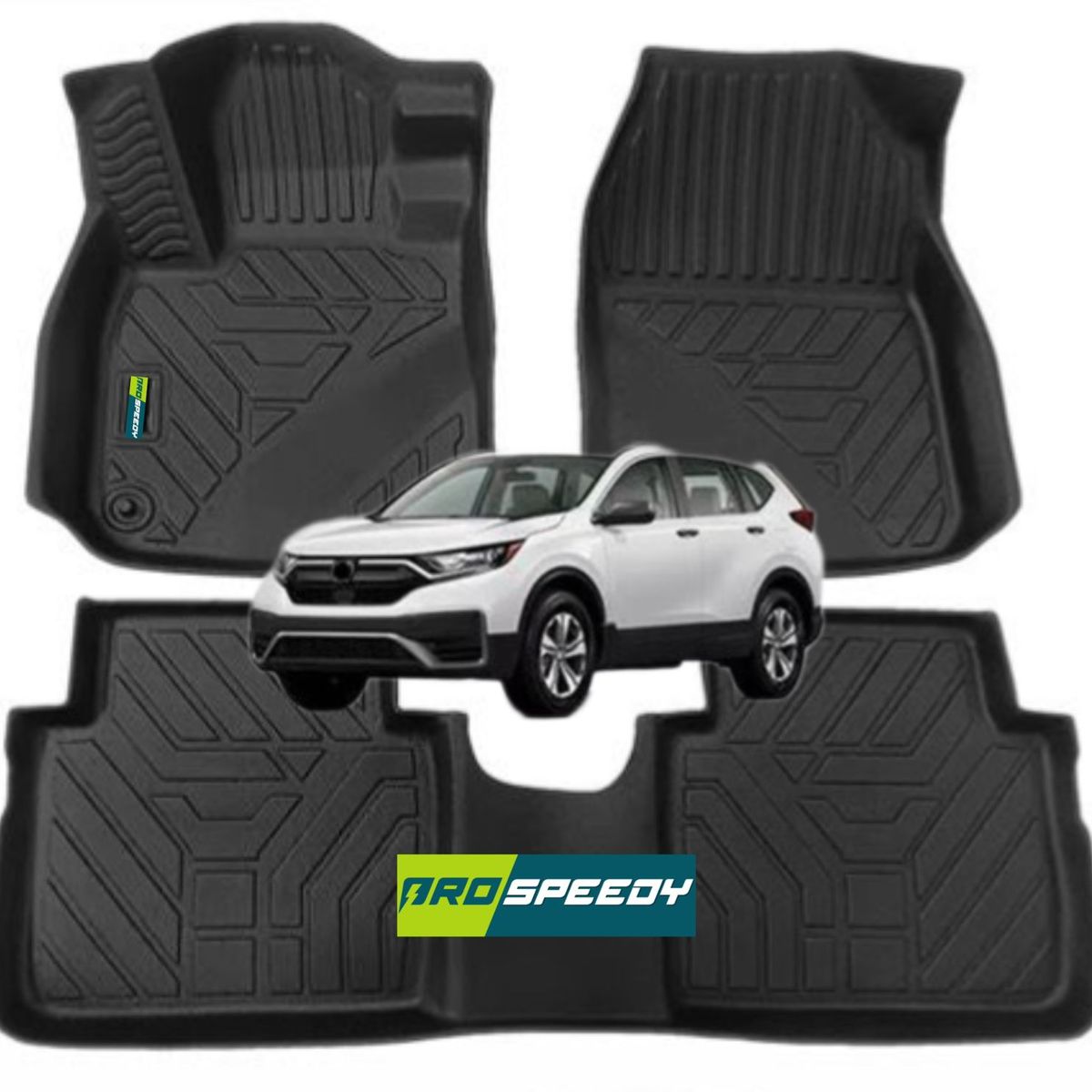 GENERICO - PISOS CALCE PERFECTO PROSPEEDY HONDA CRV 2017-2022 3PIEZAS