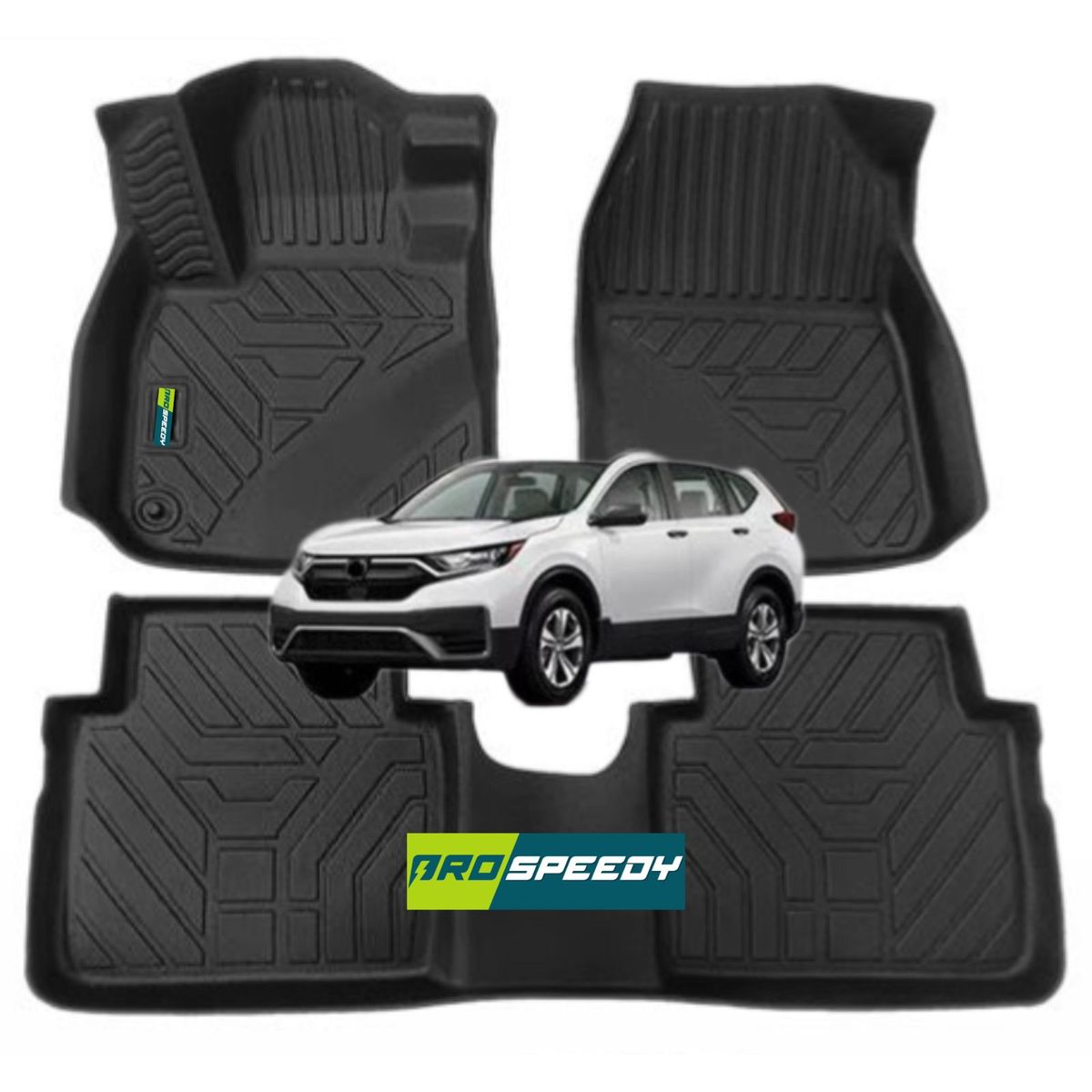 GENERICO - PISOS CALCE PERFECTO PROSPEEDY HONDA CRV 2017-2022 3PIEZAS