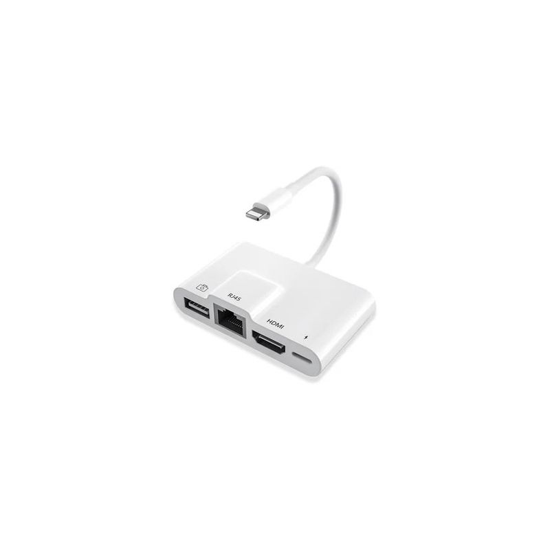 XHCY - Adaptador lightning a red hdmi usb rj45 gigabit lightning