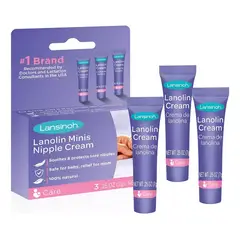 LANSINOH - Pack 3 Cremas Para Pezones Y Piel Lanolina 7grs
