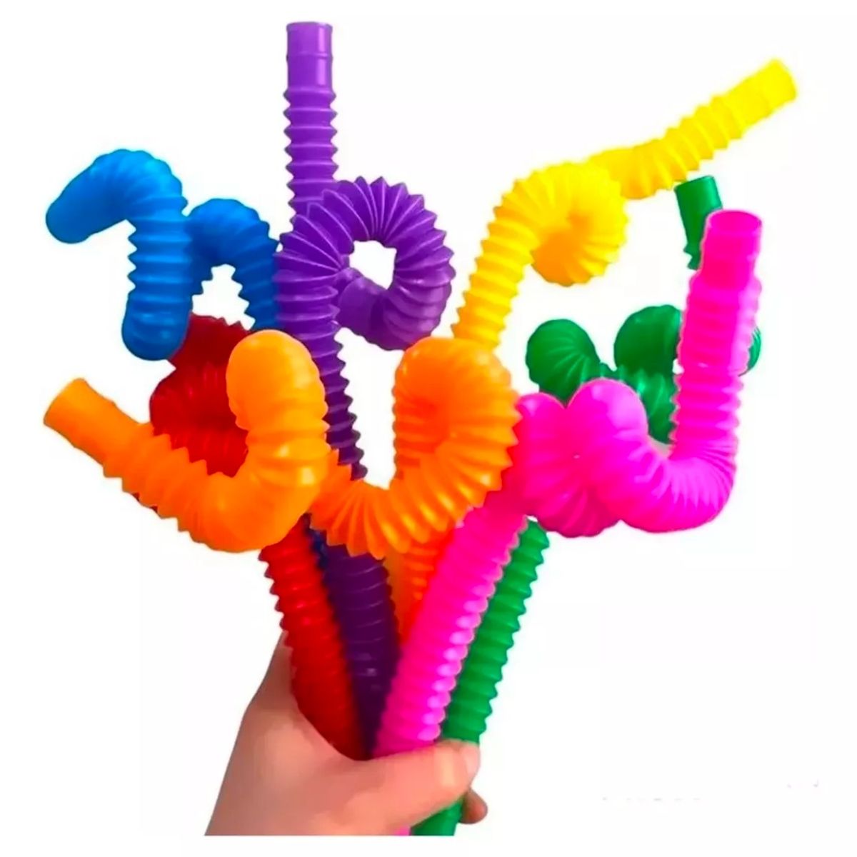 GENERICO - 12 Pop It Tube - Pop It Tubo 12 Piezas Colores Surtidos