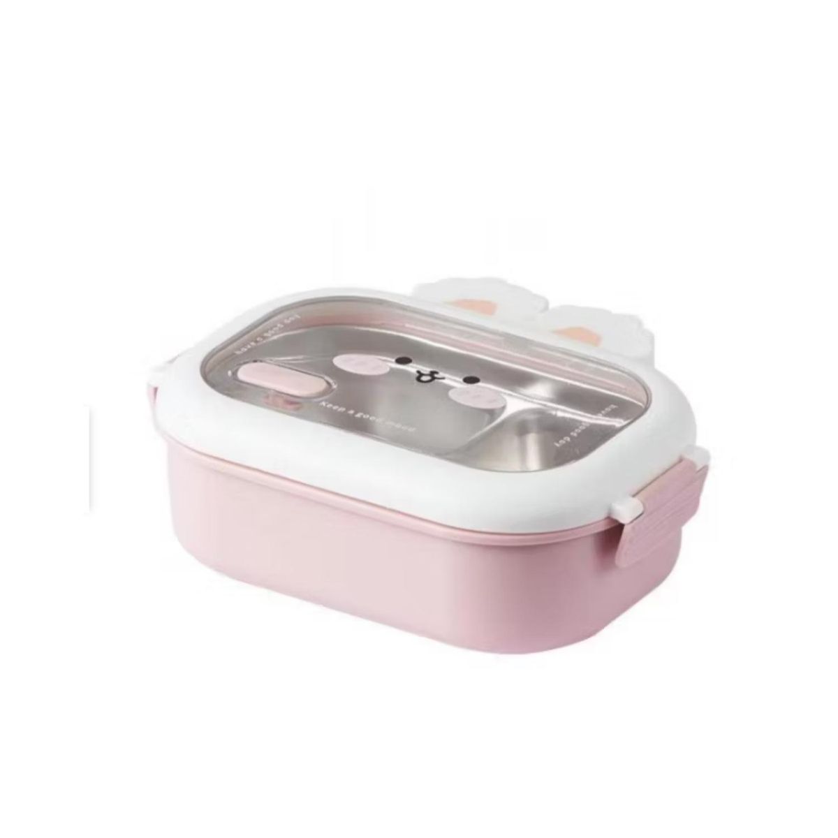 GENERICO - Lonchera Fiambrera Taper 22x14x8cm Conejo Rosa Kawaii