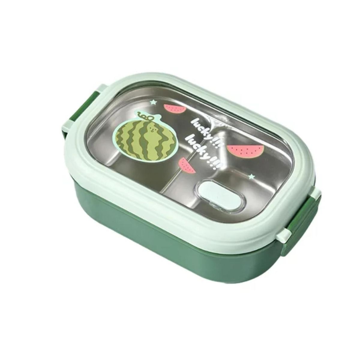 GENERICO - Lonchera Fiambrera Taper 22x14x8cm Fruta Verde Kawaii