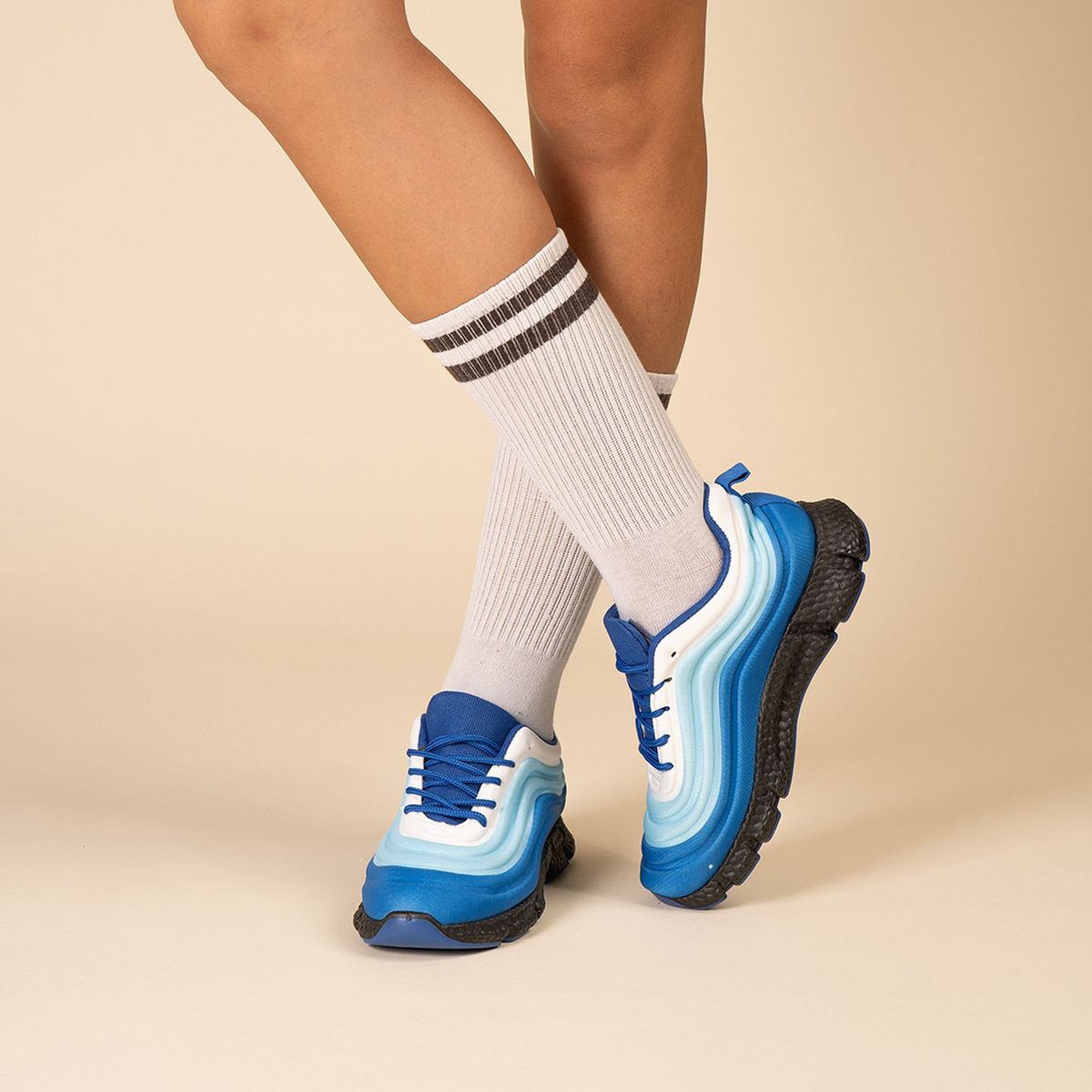 CHINITOWN - Zapatilla Deportiva Mujer Azul Jessie Chinitown