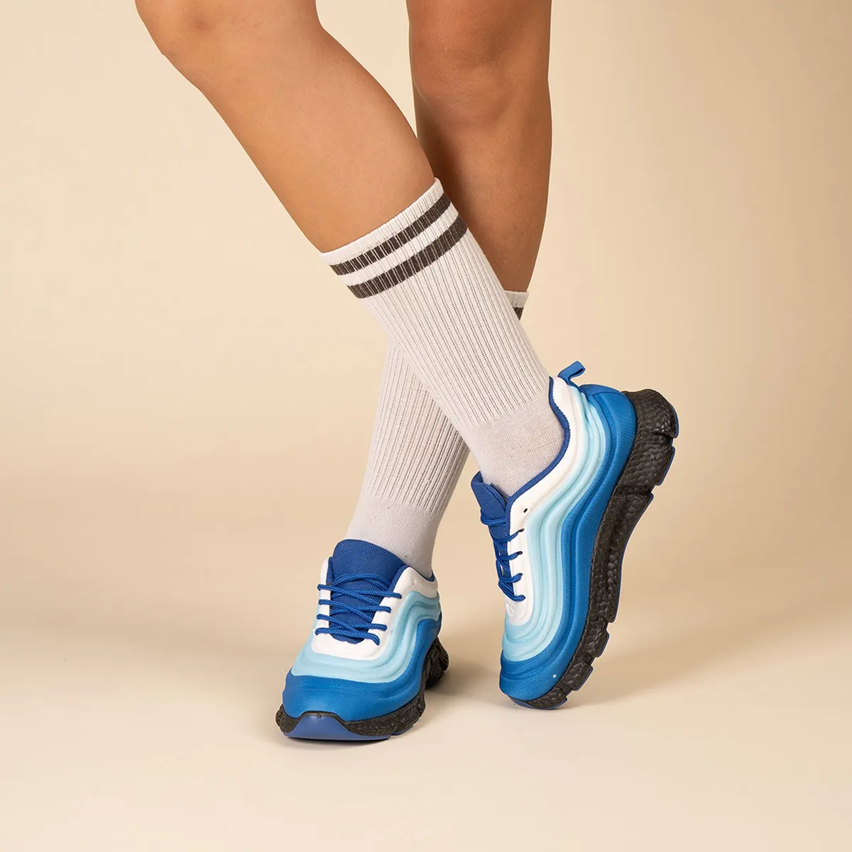 CHINITOWN - Zapatilla Deportiva Mujer Azul Jessie Chinitown