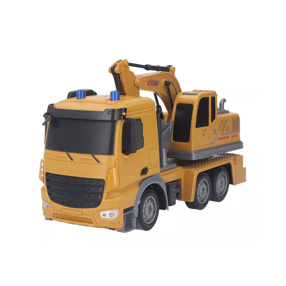 GENERICO - Juguete Camion Excavadora A Control Remoto Amarillo Infnatil