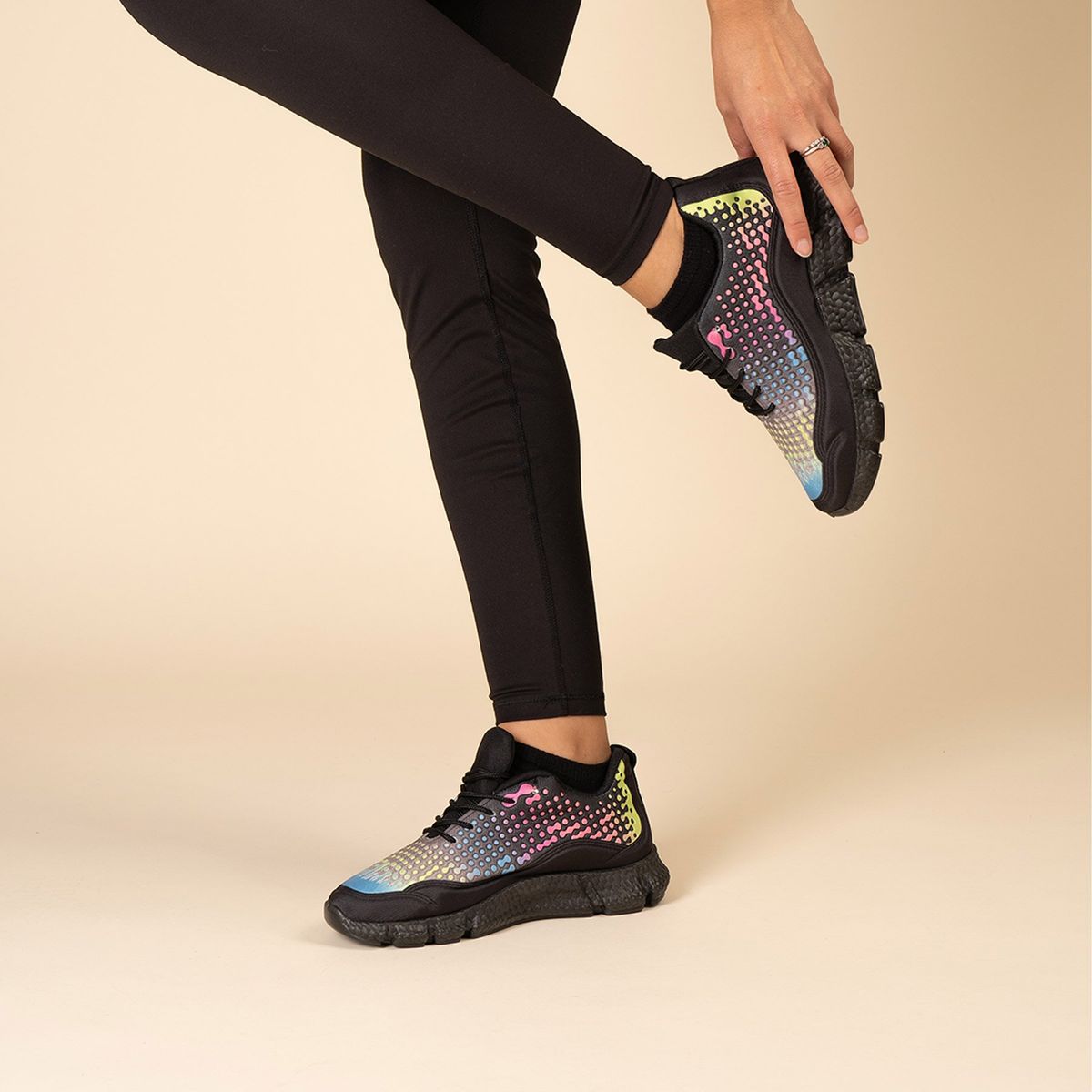 CHINITOWN - Zapatilla Deportiva Mujer Negro Lissa Chinitown
