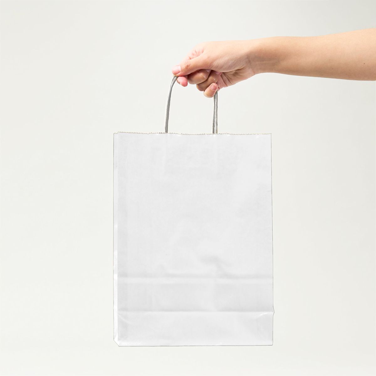 GENERICO - Bolsa Papel Kraft Ecológica Blanco 32X11X27 CM Pack X60