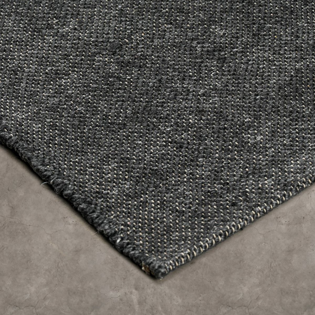 ELEMENTS & CO - Alfombra Wool Topstitch Gray 160x235 cm