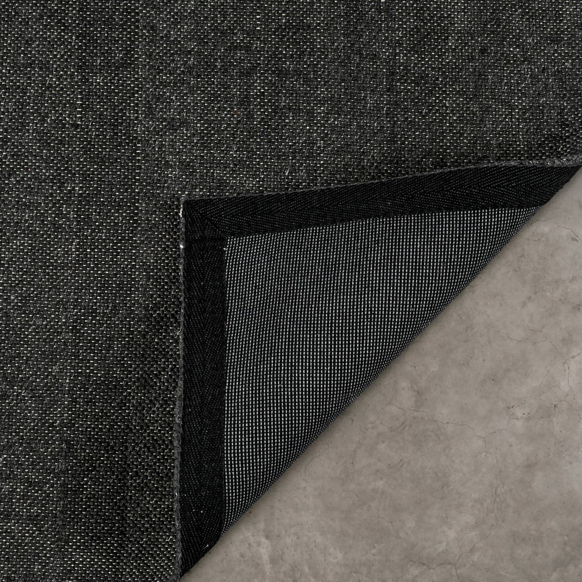 ELEMENTS & CO - Alfombra Wool Topstitch Gray 240x340 cm