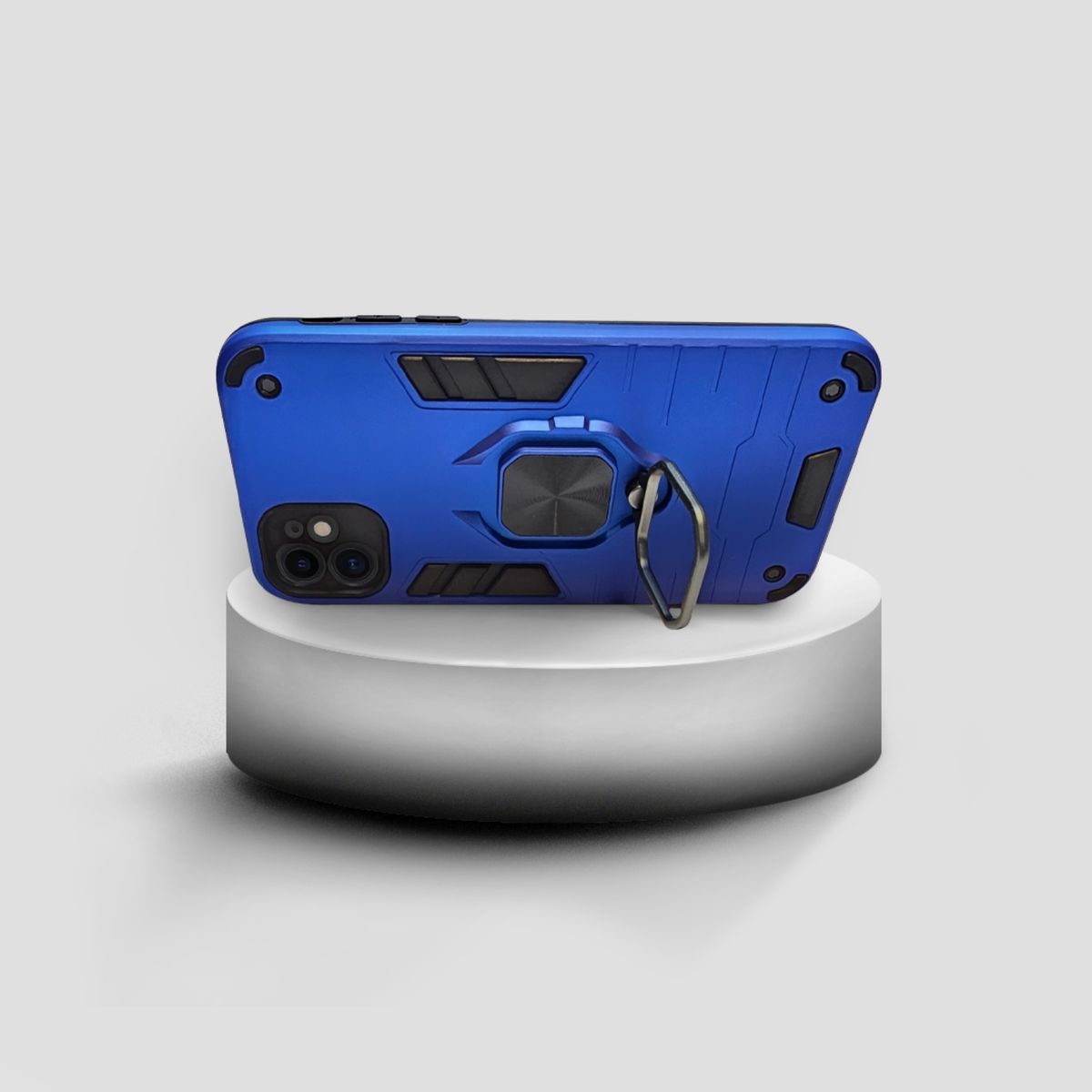 GENERICO - CARCASA ANILLO ANTIGOLPE PARA IPHONE 11 COLOR AZUL