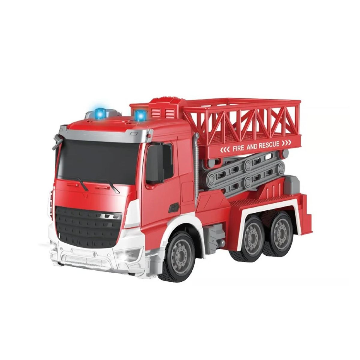 GENERICO - Juguete Camion De Bomberos A Control Remoto Escalera Rojo Infantil