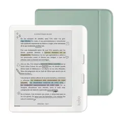 KOBO - Lector e reader Libra Colour Blanco con Funda Sleepcover Verde