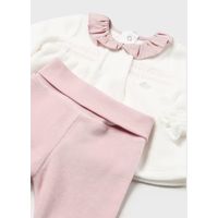 Conjunto polaina y camiseta cuello recién nacida