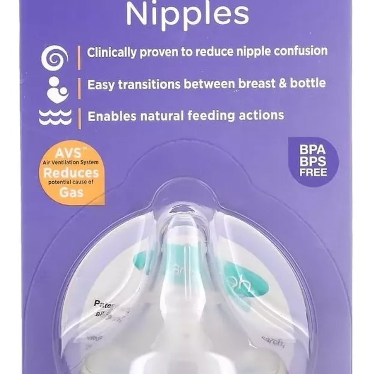 LANSINOH - Pack 2 Tetinas Natural Wave Lansinoh Boca Ancha Flujo Lento