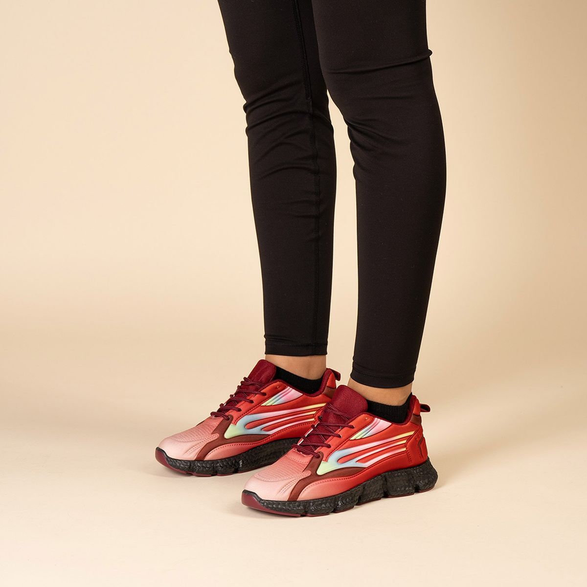 CHINITOWN - Zapatilla Deportiva Mujer Rojo Luz Chinitown