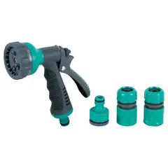 FOREST AND GARDEN - KIT RIEGO ACOPLE RAPIDO PLASTICO 1/2 CON PISTOLA FG