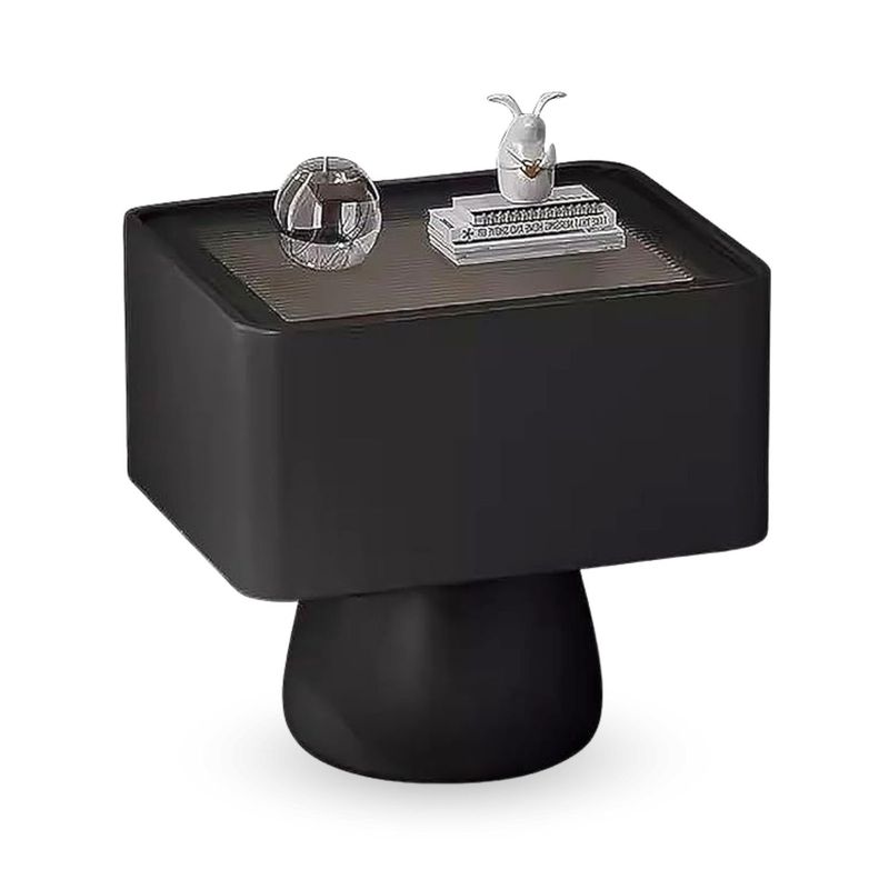 SANTU HOME & DECO - Velador Moderno Cajón Estilo Nórdico Negro