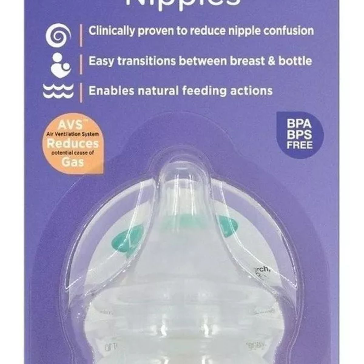 LANSINOH - Pack 2 Tetinas Natural Wave Lansinoh Boca Ancha Flujo Medio