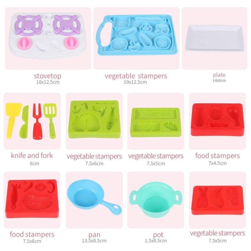 GENERICO - Juguete Set Plasticina Estufa Con Accesorios De Cocina
