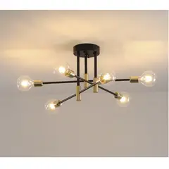XHCY - Lámpara de techo moderna de lujo para el hogar e27 cla113-negro