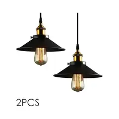 XHCY - 2pcs lámpara colgante retro de metal industrial e27 ø 22cm13cm