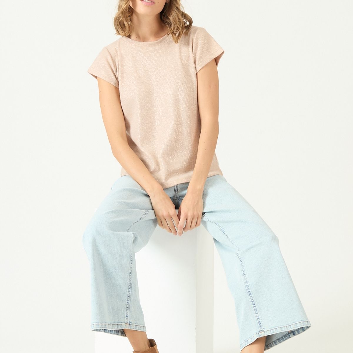 PRIVILEGE - Polera oro 2291