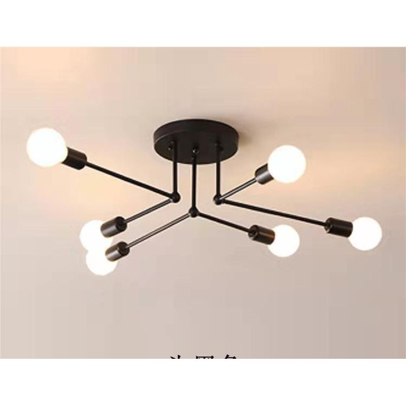 XHCY - Lámpara 6 cabeza retra del dormitorio principal lámpara de iluminación