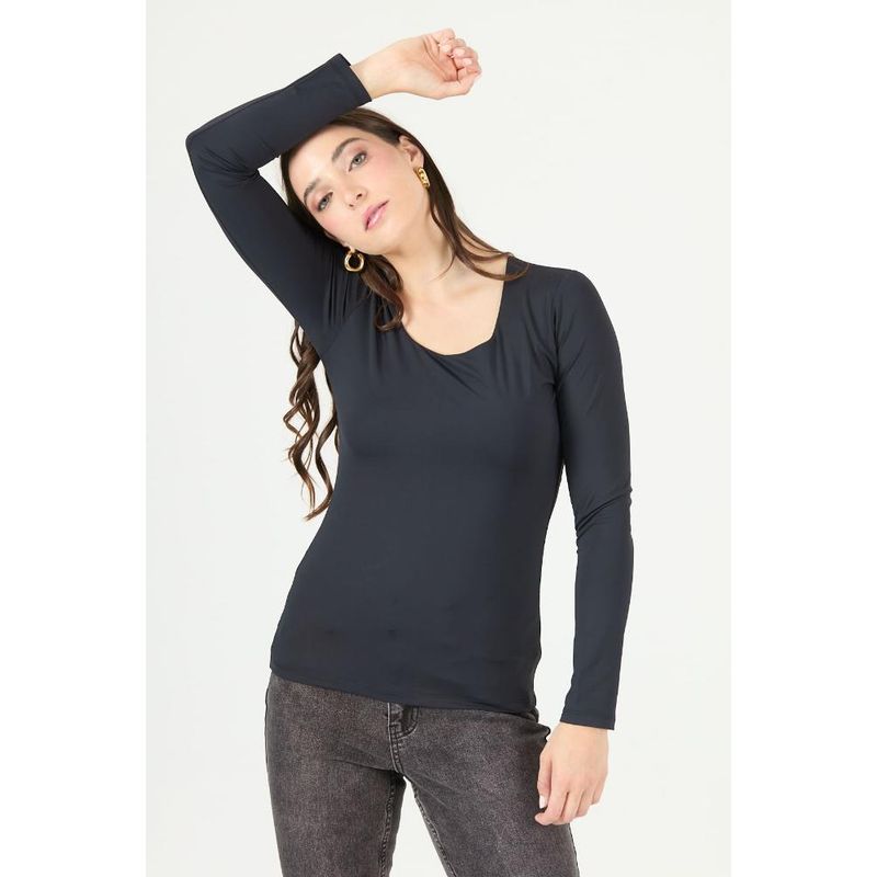PRIVILEGE - Polera negra PRIVILEGE 2310 - Negro