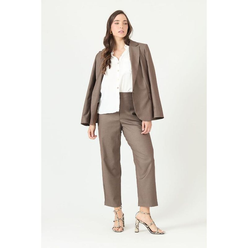 PRIVILEGE - Blazer vison rayas PRIVILEGE 2236 - Café