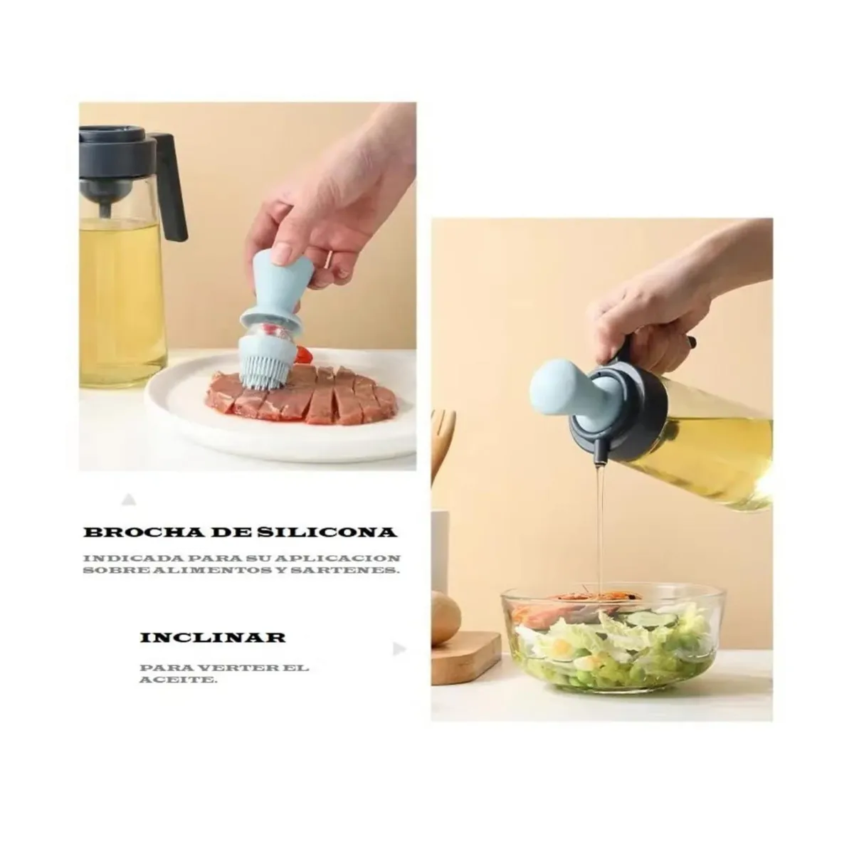 GENERICO - Botella Dispensadora De Aceite Anti Goteo 350ml Elegante