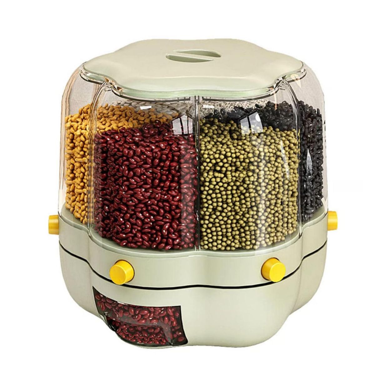 GENERICO - Dispensador De Granos Cereales Nueces Giratorio Cocina