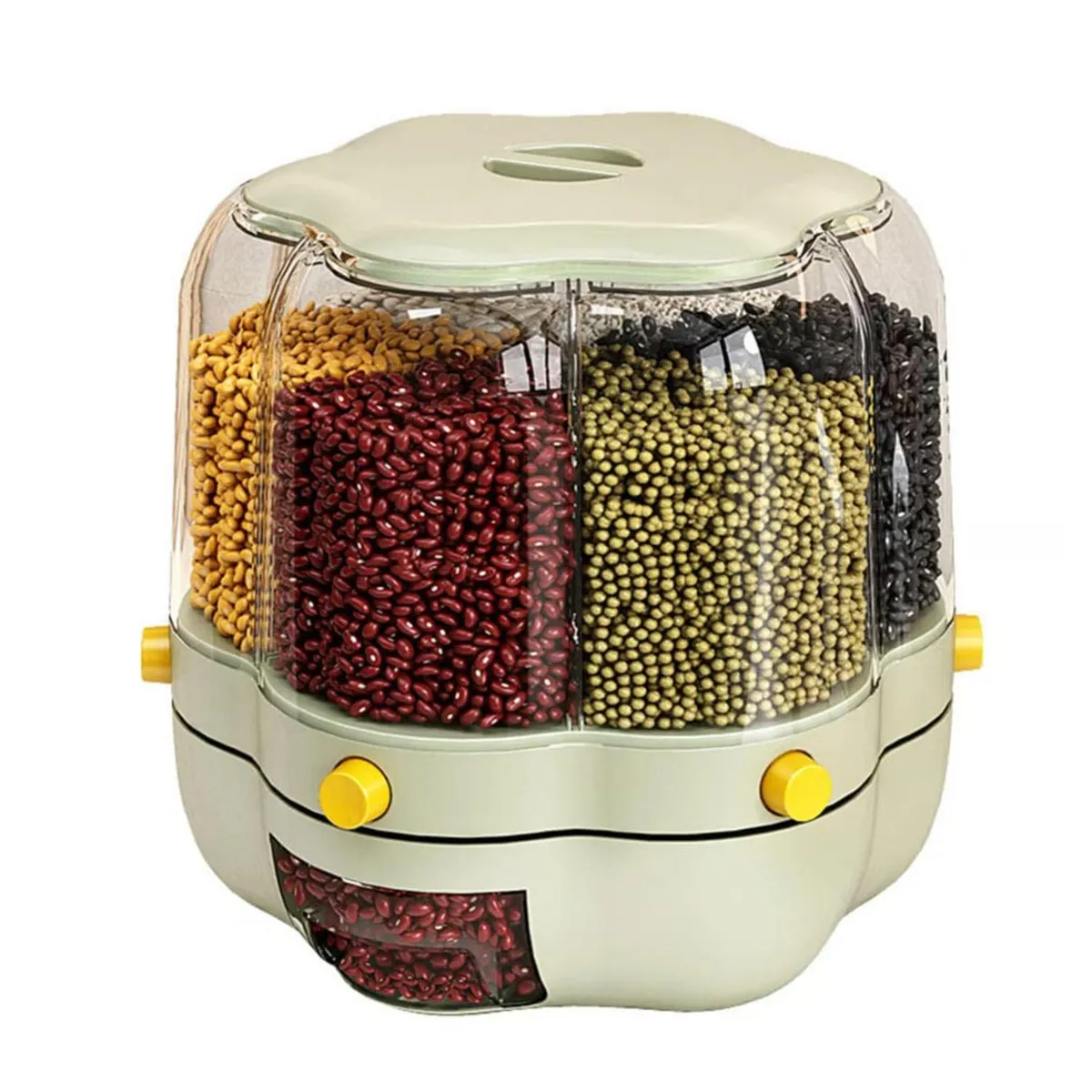 GENERICO - Dispensador De Granos Cereales Nueces Giratorio Cocina