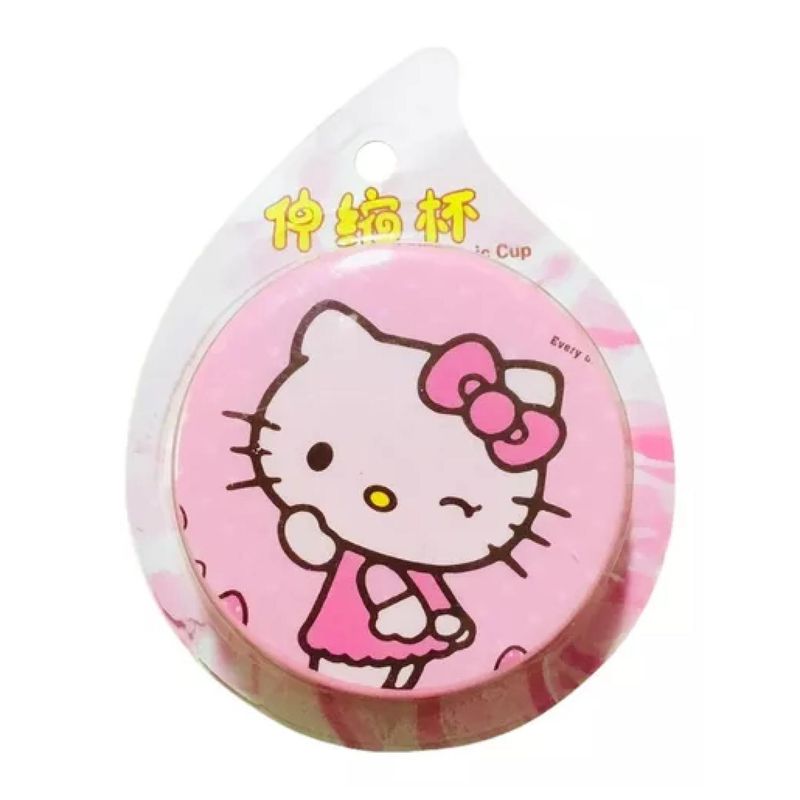 GENERICO - Vaso Plegable Portatil Rosado Hello Kitty Infantil