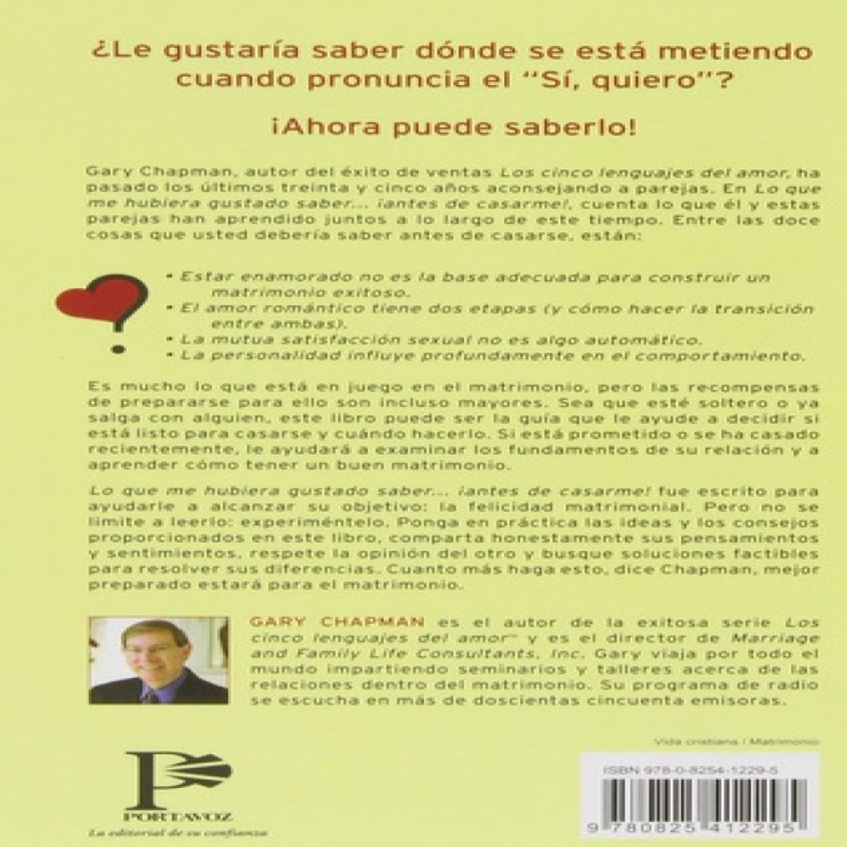 PORTAVOZ - Lo Que Me Hubiera Gustado Saber Antes De Casarme - Chapman