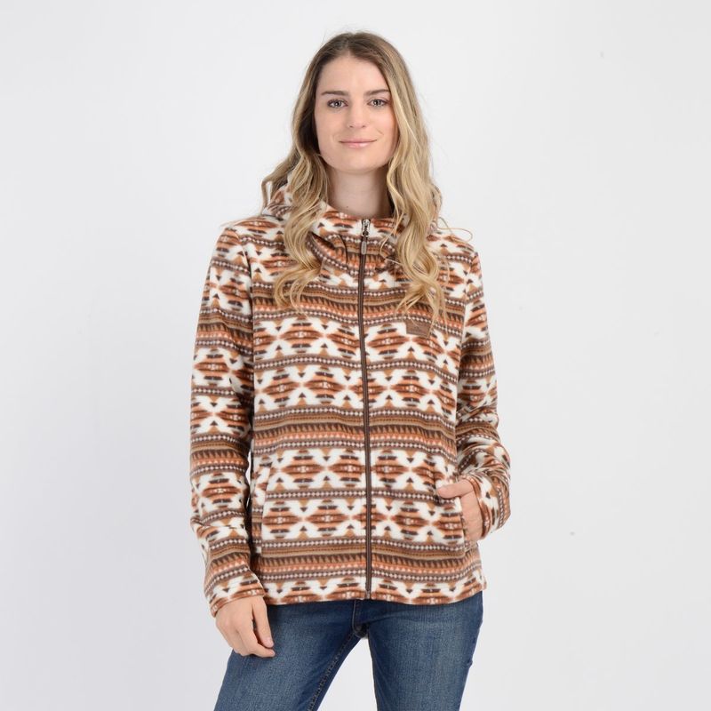O'NEILL - POLERON POLAR AZTEC HOODIE  CAFÉ CLARO / PASTEL