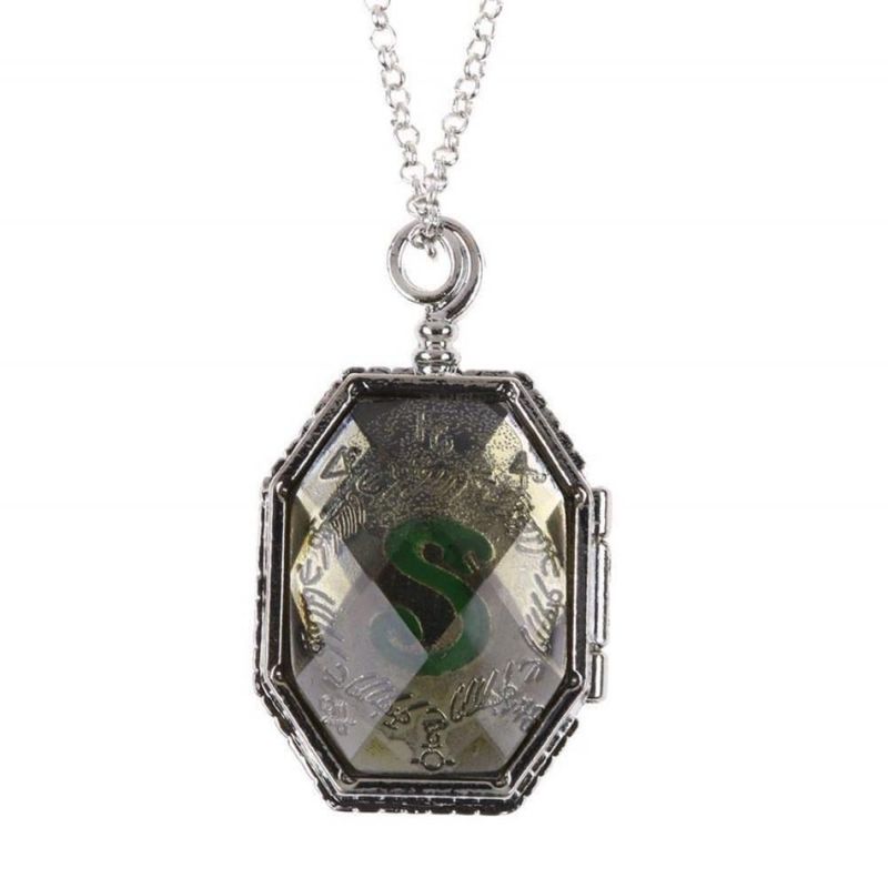 GENERICO - Collar Guardapelos Salazar Slytherin Horrocrux Harry Potter - Gris