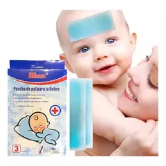 GENERICO - Parches De Gel Para Fiebre Bebes Niños Adulto 3 Unidades