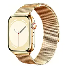 GENERICO - Correa Metalica Para Apple Watch 42 / 44 / 45mm - Dorado