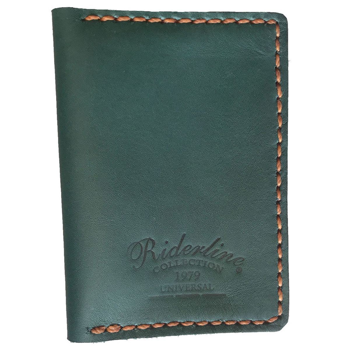 RIDERLINE - TARJETERO BILLETERA , SIENA,  VERDE,CUERO  RIDERLINE