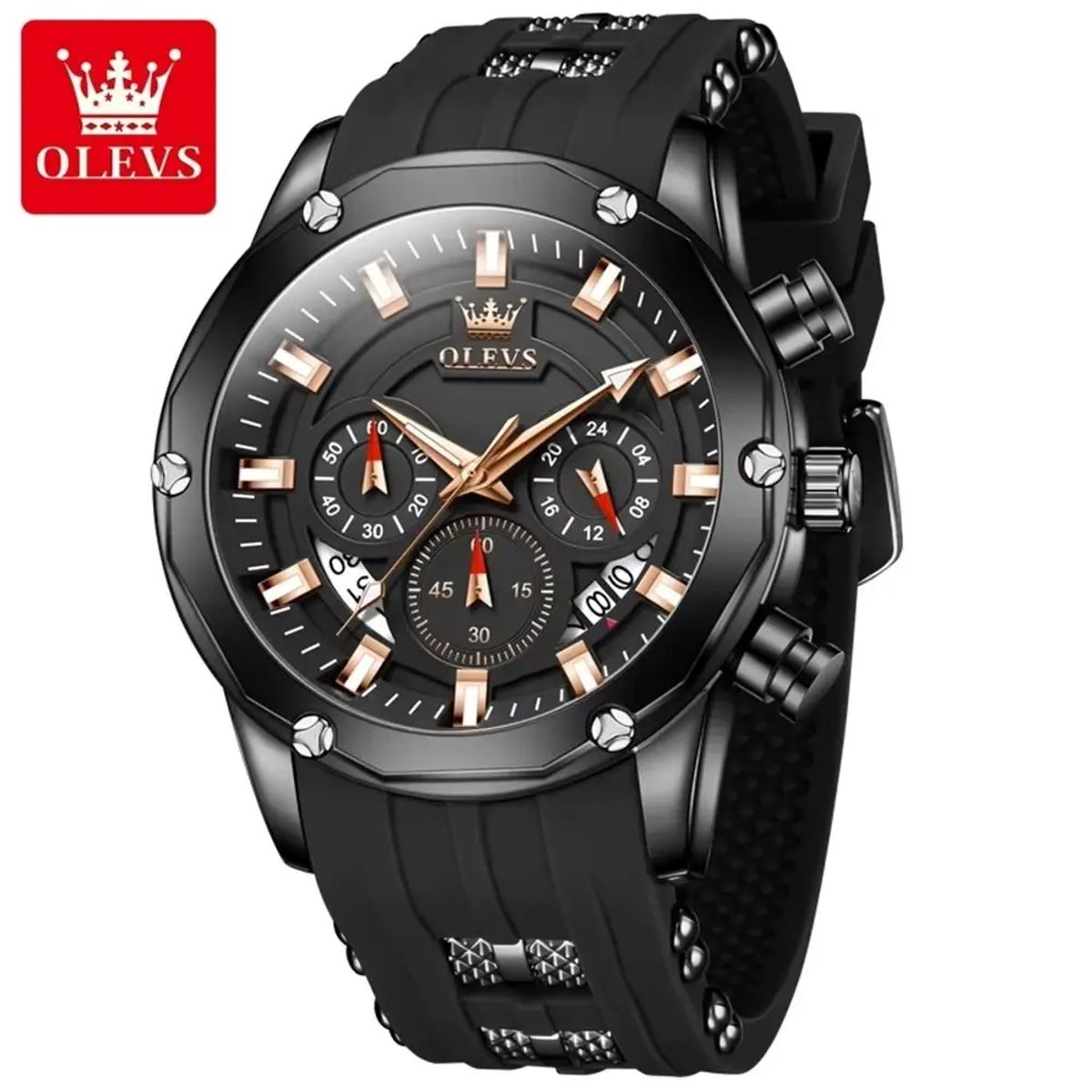STARTECHOFFICE - Reloj Hombre Quartz Deportivo y de Lujo Cronógrafo Resistencia 30m Cristal Hardlex Cronógrafo