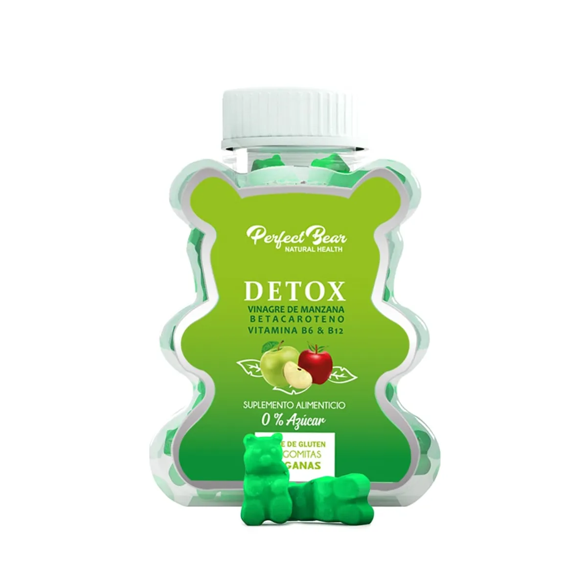 Perfect Bear - Vinagre De Manzana Detox- Vitamina B6 Y B12 - 1 Mes